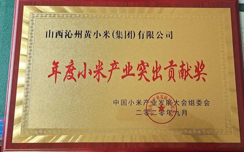 山西沁州黃小米集團被評為“年度小米產業突出貢獻獎”等榮譽稱號